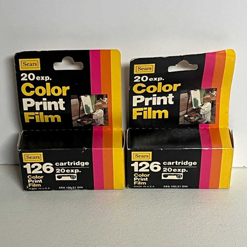 2 Sears 126 20 Exp Color Print Film ASA 100/21 EXP May 1980 Sealed